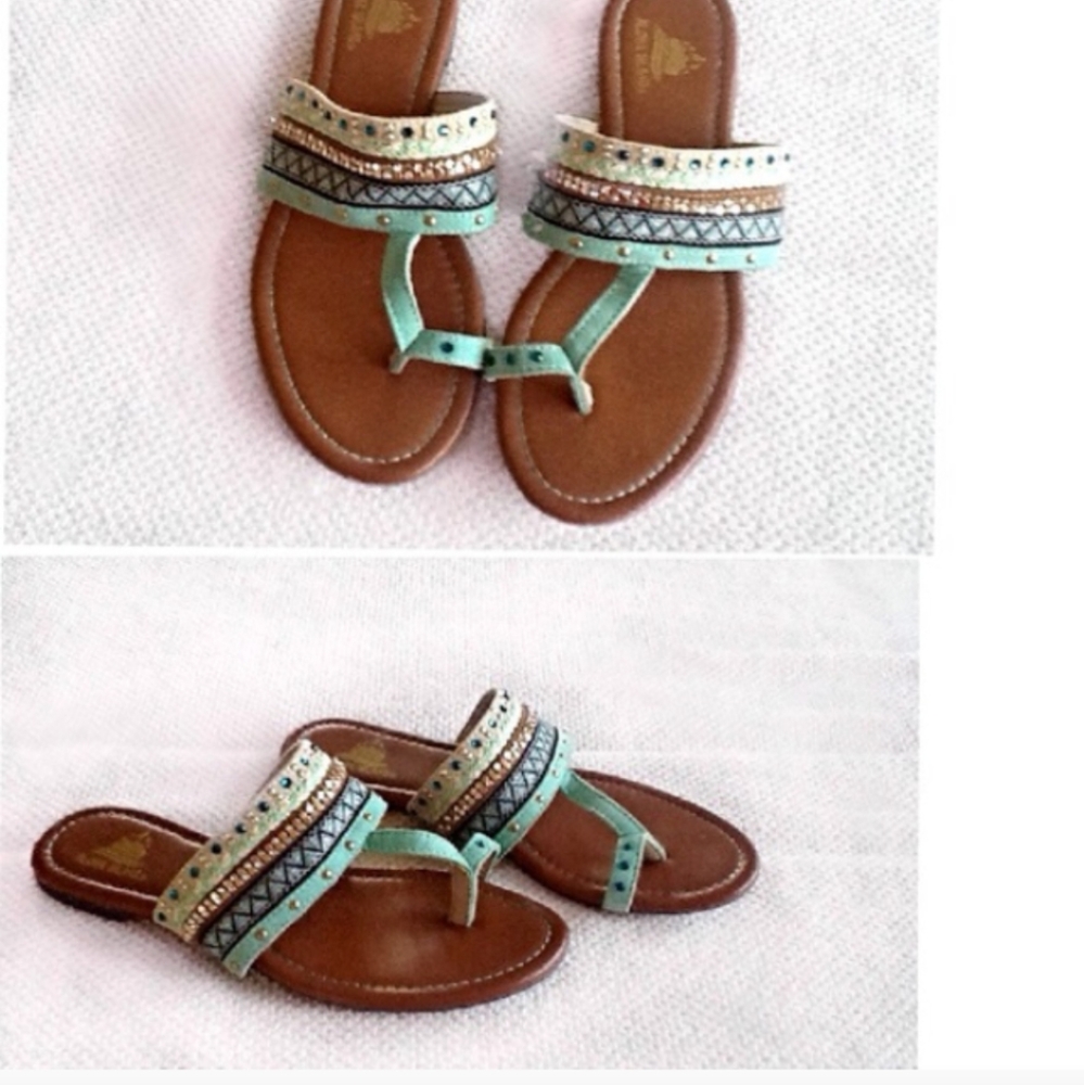 Aloha Island Embellished Thong Sandals
